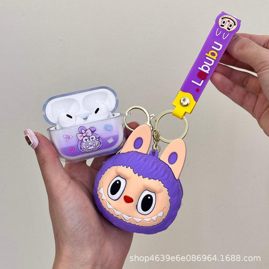 Labubu Wireless Earbuds Gift Set with Cute Case & Keychain